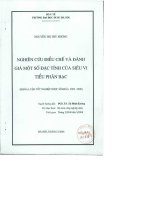 Nghiên cứu điều chế và đánh giá một số đặc tính của siêu vi tiểu phân bạc