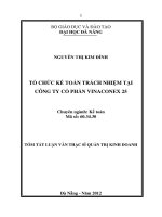 Tổ chức kế toán trách nhiệm tại công ty cổ phần vinaconex 25