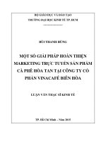 Một số giải pháp hoàn thiện marketing trực tuyến sản phẩm cà phê hòa tan tại công ty cổ phần vinacafé biên hòa 