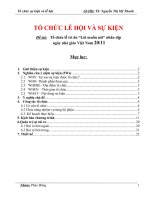 quy trình xây dựng, tổ chức sự kiện