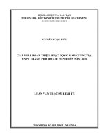 Giải pháp nhằm hoàn thiện hoạt động marketing tại VNPT thành phố hồ chí minh đến năm 2020 