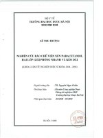 Nghiên cứu bào chế viên nén paracetamol hai lớp giải phóng nhanh và kéo dài