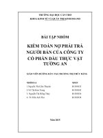 KIỂM TOÁN nợ PHẢI TRẢ NGƯỜI bán của CÔNG TY cổ PHẦN dầu THỰC vật TƯỜNG AN