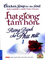 Hạt giống tâm hồn riêng dành cho phụ nữ   tập 1