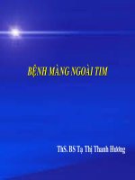 Bài giảng bệnh màng ngoài tim 