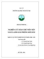 Nghiên cứu bào chế viên nén gliclazid gaiaỉ phóng kéo dài