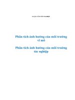 Phân tích ảnh hưởng của môi truờng tác nghiệp