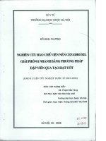 Nghiên cứu bào chế viên nén cefadroxil giải phóng nhanh bằng phương pháp dập viên qua tạo hạt ướt