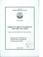 Nghiên cứu chiết xuất estron từ nước tiểu ngựa giống