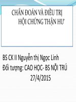 Chẩn đoán và điều trị hội chứng thận hư 