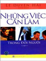 Những việc cần làm trong đời người