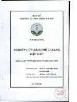 Nghiên cứu bào chế vi nang dầu gấc
