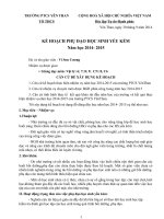 Kế hoạch phù đạo học sinh yếu kém môn vật lý THCS