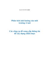 Phân tích ảnh hưởng của môi trường vĩ mô