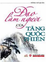 Đạo làm người của tăng quốc phiên