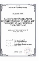 Xây dựng phương pháp định lượng đường tổng và đường khử trong một số sản phẩm thực phẩm chức năng