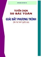 Chuyên đề bất phương trình ôn thi THPT quốc gia (có lời giải chi tiết)