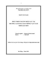 Phát triển nguồn nhân lực tại trường cao đẳng giao thông vận tải II thời gian đến