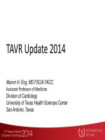 Tình hình thay van động mạch chủ qua đường ống thông ở hoa kỳ   current status of TAVR in the US