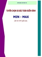 Chuyên đề giá trị lớn nhất, giá trị nhỏ nhất ôn thi THPT quốc gia (có lời giải chi tiết)