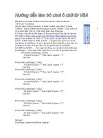 Cách làm trò chơi ô chữ bằng VBA