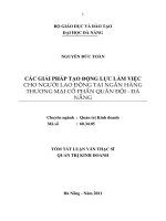 Các giải pháp tạo động lực làm việc cho người lao động tại ngân hàng thương mại cổ phần quân đội đà nẵng