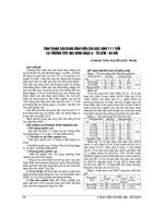 TÌNH TRẠNG sâu RĂNG VĨNH VIỄN của học SINH 7 11 TUỔI tại TRƯỜNG TIỂU học ĐÔNG NGẠC a   từ LIÊM   hà nội