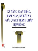 KĨ NĂNG SOẠN THẢO HỢP ĐỒNG