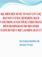 ĐẶC điểm một số yếu tố NGUY cơ và dự báo NGUY cơ mắc BỆNH ĐỘNG MẠCH VÀNH TRONG 10 năm tới