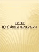 MỘT SỐ VẤN ĐỀ VỀ PHÁP LUẬT DÂN SỰ