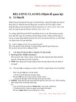 RELATIVE CLAUSES IN ENGLISH