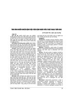 TÌNH HÌNH NHIỄM KHUẨN BỆNH VIỆN TRÊN BỆNH NHÂN PHẪU THUẬT NGOẠI THẦN KINH