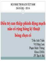 Điều trị can thiệp phình động mạch não cổ rộng bằng kỹ thuật bóng chẹn cổ