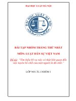 BÀI TẬP NHÓM MÔN LUẬT DÂN SỰ VIỆT NAM