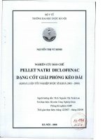 Nghiên cứu bào chế pellet natri diclofenac dạng cốt giải phóng kéo dài