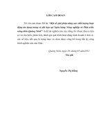 Một số giải pháp nâng cao chất lượng hoạt động tín dụng trung và dài hạn tại Ngân hàng Nông nghiệp và Phát triển nông thôn Quảng Ninh