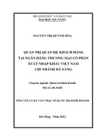 Quản trị quan hệ khách hàng tại ngân hàng thương mại cổ phần xuất nhập khẩu việt nam chi nhánh đà nẵng