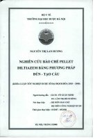 Nghiên cứu bào chế pellet diltiazem bằng phương pháp đùn   tạo cầu
