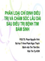 PHÂN LOẠI CHỈ ĐỊNH điều TRỊ và CHĂM sóc lâu dài SAU điều TRỊ BỆNH TIM bẩm SINH