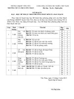 Kế hoạch dạy học Mỹ thuật