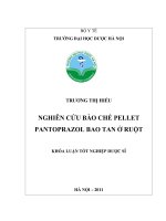 Nghiên cứu bào chế pellet pantoprazol bao tan ở ruột