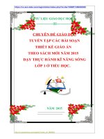 CHUYÊN ĐỀ GIÁO DỤC TUYỂN TẬP CÁC BÀI SOẠN THIẾT KẾ GIÁO ÁN MẪU THEO SÁCH MỚI NĂM 2015 DẠY THỰC HÀNH KĨ NĂNG SỐNG LỚP 1 Ở TIỂU HỌC.