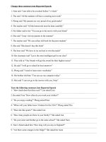 Bài tập câu tường thuật (đủ dạng câu) 