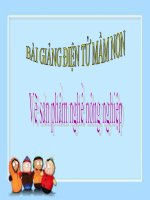 Bài giảng điện tử mầm non lớp Chồi đề tài Vẽ sản phẩm của nghề nông