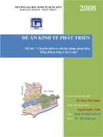 Đề án kinh tế phát triển Chuyển dịch cơ cấu lao động nông thôn Đồng Bằng Sông Cửu Long