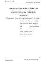 Đề án kinh tế phát triển   Hoạt động xuất khẩu gạo Việt Nam