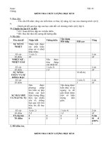 Đề thi vật lý 6 học kỳ 2 chuẩn kiến thức kỹ năng có ma trận và đáp án