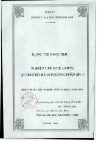 Nghiên cứu định lượng quercetin bằng phương pháp HPLC