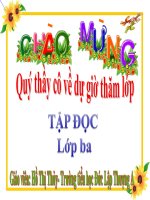BÀI GIẢNG TẬP ĐỌC: VE QUE HUONG  LỚP 3