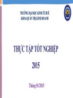 THỰC tập tốt NGHIỆP KHÓA đào tạo NÂNG CAO kỹ NĂNG NGHIÊN cứu KHOA học 
